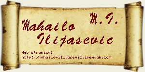 Mahailo Ilijašević vizit kartica